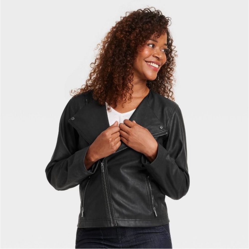 NWT! Women's Moto Jacket - Knox Rose 
Black 1X
